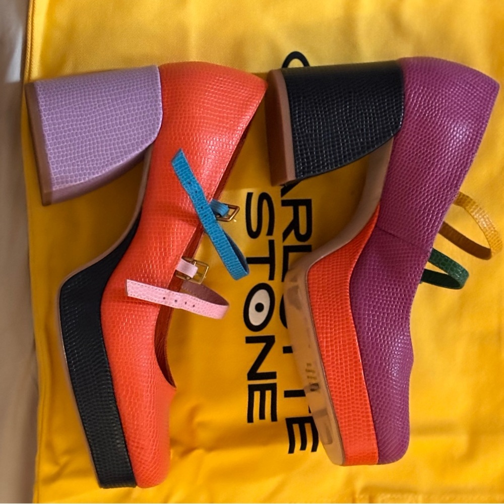 Charlotte Stone Women's Platform Shoes - Multicolor- Bizzy Maryjane